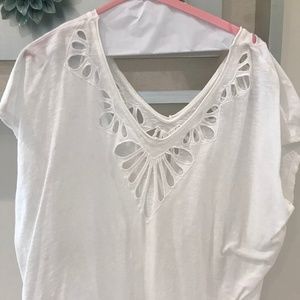Free People Tee with cutouts